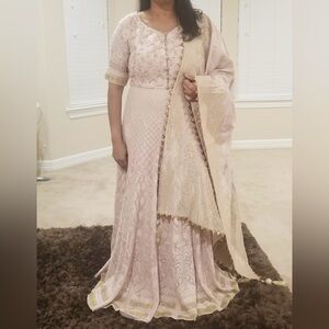 Indian Pakistani Banarasi and chikankari gown